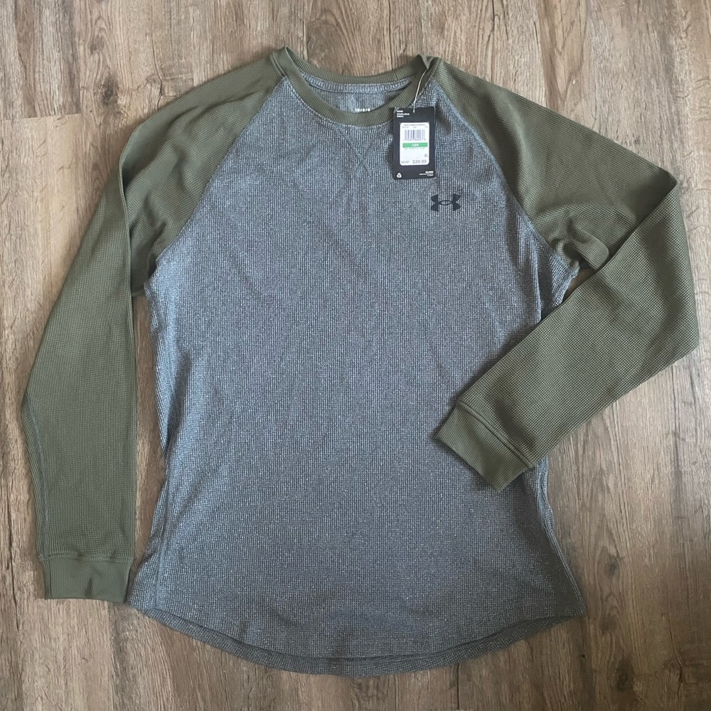 Under Armour Olive and Gray Raglan Shirt